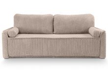 Schlafsofa >Grubs< in grau-beige, Cord - 225x96x93cm (BxHxT)