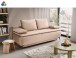 Schlafsofa >Sendi< in braun-beige, Velour - 210x103x90cm (BxHxT)