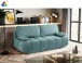 Schlafsofa >Lauder< in mint-blau, Cord - 207x93x105cm (BxHxT)