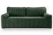 Schlafsofa >Grubs< in smaragdgrün, Cord - 225x96x93cm (BxHxT)