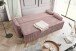 Schlafsofa >Grubs< in rosa, Cord - 225x96x93cm (BxHxT)