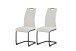 Freischwinger >Hanna< 2er Set in creme, Webstoff - 43x98x59cm (BxHxT)