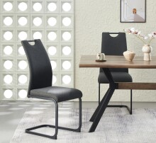 Freischwinger >Hanna< 2er Set in anthrazit, Webstoff - 43x98x59cm (BxHxT)