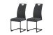 Freischwinger >Hanna< 2er Set in anthrazit, Webstoff - 43x98x59cm (BxHxT)