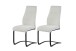 Freischwinger >Tina< 2er Set in creme, Strukturstoff - 43x98x59cm (BxHxT)