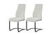 Freischwinger >Tina< 2er Set in creme, Strukturstoff - 43x98x59cm (BxHxT)