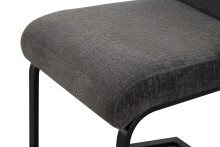 Freischwinger >Tina< 2er Set in anthrazit, Strukturstoff - 43x98x59cm (BxHxT)