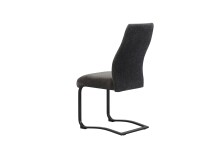 Freischwinger >Tina< 2er Set in anthrazit, Strukturstoff - 43x98x59cm (BxHxT)