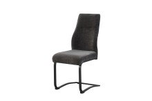 Freischwinger >Tina< 2er Set in anthrazit, Strukturstoff - 43x98x59cm (BxHxT)