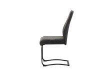 Freischwinger >Tina< 2er Set in anthrazit, Strukturstoff - 43x98x59cm (BxHxT)