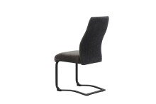Freischwinger >Tina< 2er Set in anthrazit, Strukturstoff - 43x98x59cm (BxHxT)