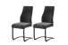 Freischwinger >Tina< 2er Set in anthrazit, Strukturstoff - 43x98x59cm (BxHxT)