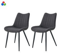 Esszimmerstuhl >Lotta< 2er Set in anthrazit,...