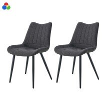 Esszimmerstuhl >Lotta< 2er Set in anthrazit,...