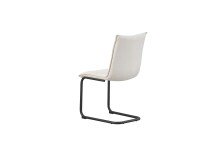 Freischwinger >Sonja< 2er Set in creme, Webstoff - 46x89x57cm (BxHxT)