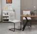 Freischwinger >Sonja< 2er Set in creme, Webstoff - 46x89x57cm (BxHxT)