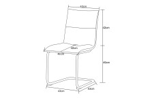 Freischwinger >Sonja< 2er Set in anthrazit, Webstoff - 46x89x57cm (BxHxT)