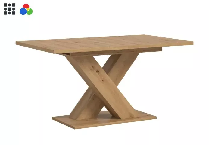Kulissen-Esstisch >Motion< ausziehbar, artisan oak Dekor - 150/190x76x90cm (BxHxT)