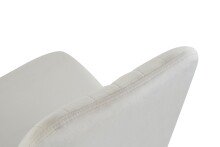 Stuhl >Claudia< 2er Set in creme, Velouroptik - 44x88x58cm (BxHxT)