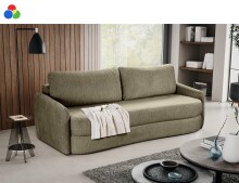 Schlafsofa >Diana< in grün, Strukturstoff -...