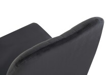 Stuhl >Claudia< 2er Set in anthrazit, Velouroptik - 44x88x58cm (BxHxT)