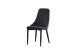 Stuhl >Claudia< 2er Set in anthrazit, Velouroptik - 44x88x58cm (BxHxT)