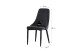 Stuhl >Claudia< 2er Set in anthrazit, Velouroptik - 44x88x58cm (BxHxT)