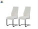Freischwinger >Tina< 2er Set in creme, Strukturstoff - 43x98x59cm (BxHxT)