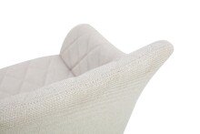 Stuhl >Lea< 2er Set in creme, Webstoff - 56x83x60cm (BxHxT)