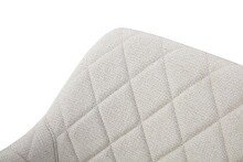 Stuhl >Lea< 2er Set in creme, Webstoff - 56x83x60cm (BxHxT)