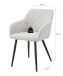 Stuhl >Lea< 2er Set in creme, Webstoff - 56x83x60cm (BxHxT)