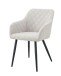 Stuhl >Lea< 2er Set in creme, Webstoff - 56x83x60cm (BxHxT)