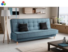 Schlafsofa >Bono< in blau, Strukturstoff -...