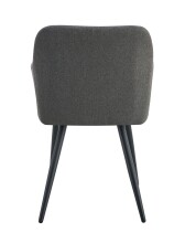 Stuhl >Lea< 2er Set in anthrazit, Webstoff - 56x83x60cm (BxHxT)