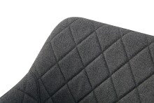 Stuhl >Lea< 2er Set in anthrazit, Webstoff - 56x83x60cm (BxHxT)