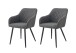 Stuhl >Lea< 2er Set in anthrazit, Webstoff - 56x83x60cm (BxHxT)