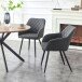 Stuhl >Lea< 2er Set in anthrazit, Webstoff - 56x83x60cm (BxHxT)