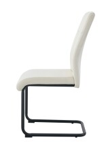 Freischwinger >Lisa< 2er Set in creme, Velouroptik - 43x98x61cm (BxHxT)
