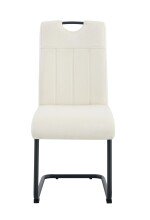 Freischwinger >Lisa< 2er Set in creme, Velouroptik - 43x98x61cm (BxHxT)