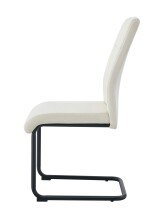 Freischwinger >Lisa< 2er Set in creme, Velouroptik - 43x98x61cm (BxHxT)