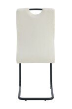 Freischwinger >Lisa< 2er Set in creme, Velouroptik - 43x98x61cm (BxHxT)