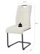 Freischwinger >Lisa< 2er Set in creme, Velouroptik - 43x98x61cm (BxHxT)
