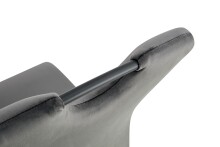 Freischwinger >Lisa< 2er Set in anthrazit, Velouroptik - 43x98x61cm (BxHxT)