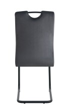 Freischwinger >Lisa< 2er Set in anthrazit, Velouroptik - 43x98x61cm (BxHxT)