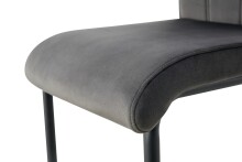 Freischwinger >Lisa< 2er Set in anthrazit, Velouroptik - 43x98x61cm (BxHxT)