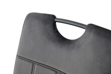 Freischwinger >Lisa< 2er Set in anthrazit, Velouroptik - 43x98x61cm (BxHxT)