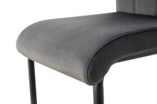 Freischwinger >Lisa< 2er Set in anthrazit, Velouroptik - 43x98x61cm (BxHxT)