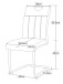 Freischwinger >Lisa< 2er Set in anthrazit, Velouroptik - 43x98x61cm (BxHxT)