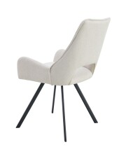 Stuhl >Helen< 2er Set in creme, Webstoff - 56x91x63cm (BxHxT)