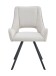 Stuhl >Helen< 2er Set in creme, Webstoff - 56x91x63cm (BxHxT)